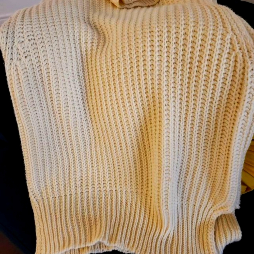Sleeveless sweater with turtleneck
